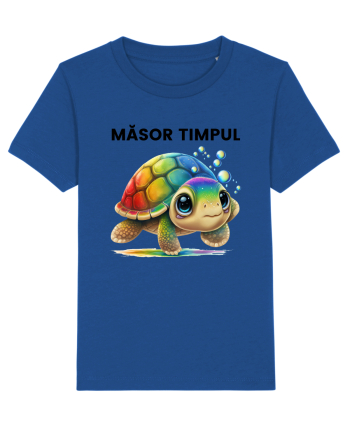 Broasca testoasa pictata in acuarela cu mesajul  Masor Timpul Majorelle Blue