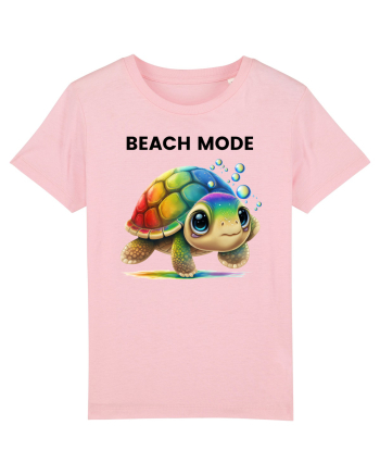 Broasca testoasa pictata in acuarela cu mesajul  Beach Mode Cotton Pink