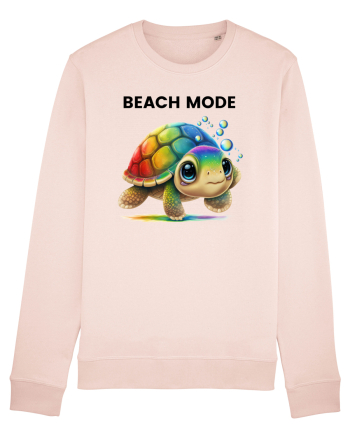 Broasca testoasa pictata in acuarela cu mesajul  Beach Mode Candy Pink