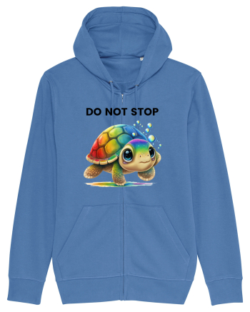 Broasca testoasa pictata in acuarela cu mesajul Do Not Stop Bright Blue