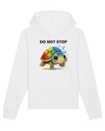 Broasca testoasa pictata in acuarela cu mesajul Do Not Stop Hanorac Unisex Drummer