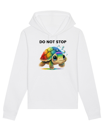 Broasca testoasa pictata in acuarela cu mesajul Do Not Stop White