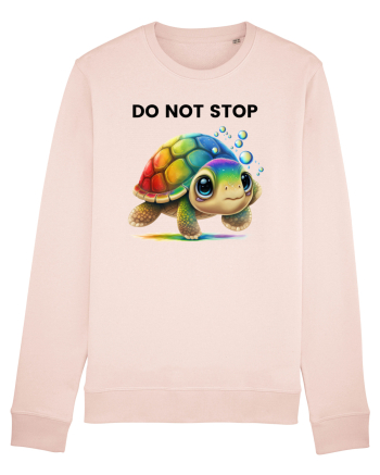 Broasca testoasa pictata in acuarela cu mesajul Do Not Stop Candy Pink