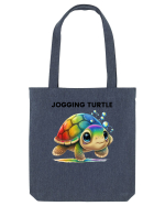 Broasca testoasa pictata in acuarela cu mesajul Jogging Turtle Sacoșă textilă
