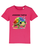 Broasca testoasa pictata in acuarela cu mesajul Jogging Turtle Tricou mânecă scurtă  Copii Mini Creator