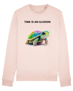 Broasca testoasa pictata in acuarela cu mesajul  Time is an Illusion Bluză mânecă lungă Unisex Rise