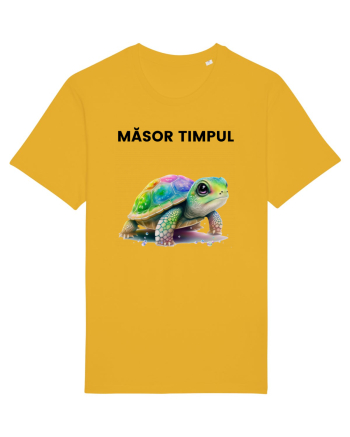 Broasca testoasa pictata in acuarela cu mesajul  Masor Timpul Spectra Yellow