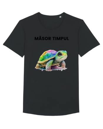 Broasca testoasa pictata in acuarela cu mesajul  Masor Timpul Black