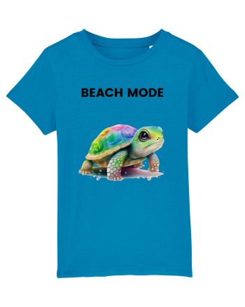 Broasca testoasa pictata in acuarela cu mesajul  Beach Mode Azur