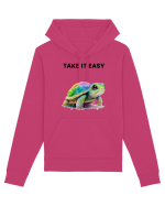 Broasca testoasa pictata in acuarela cu mesajul  Take it Easy Hanorac Unisex Drummer