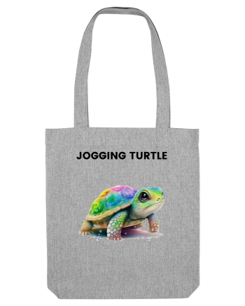 Broasca testoasa pictata in acuarela cu mesajul Jogging Turtle Heather Grey