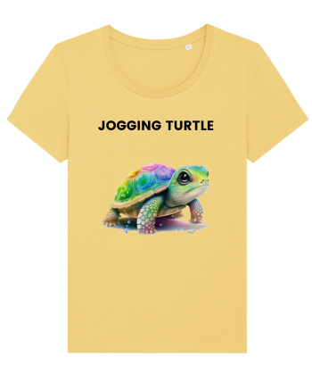 Broasca testoasa pictata in acuarela cu mesajul Jogging Turtle Jojoba