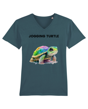 Broasca testoasa pictata in acuarela cu mesajul Jogging Turtle Stargazer
