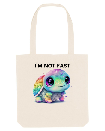 Broasca testoasa pictata in acuarela cu mesajul I'm not fast Natural