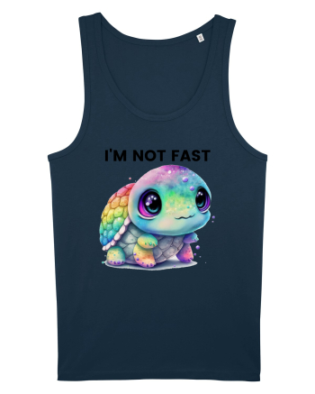 Broasca testoasa pictata in acuarela cu mesajul I'm not fast Navy
