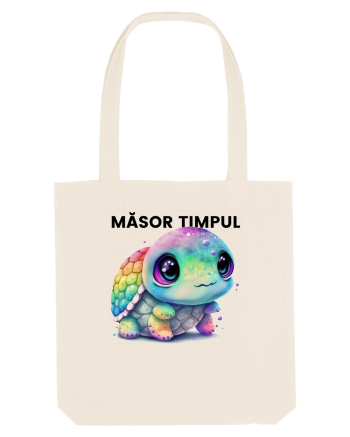 Broasca testoasa pictata in acuarela cu mesajul  Masor Timpul Natural
