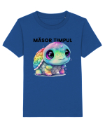 Broasca testoasa pictata in acuarela cu mesajul  Masor Timpul Tricou mânecă scurtă  Copii Mini Creator