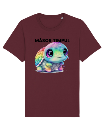Broasca testoasa pictata in acuarela cu mesajul  Masor Timpul Burgundy