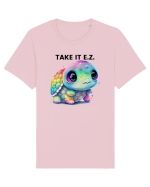 Broasca testoasa pictata in acuarela cu mesajul  Take it E.Z. Tricou mânecă scurtă Unisex Rocker