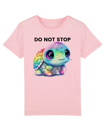 Broasca testoasa pictata in acuarela cu mesajul Do Not Stop Cotton Pink