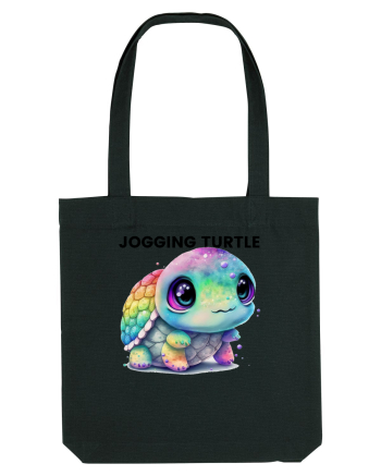 Broasca testoasa pictata in acuarela cu mesajul Jogging Turtle Black