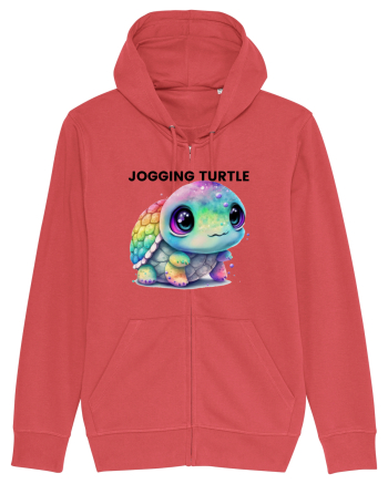 Broasca testoasa pictata in acuarela cu mesajul Jogging Turtle Carmine Red
