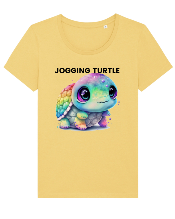 Broasca testoasa pictata in acuarela cu mesajul Jogging Turtle Jojoba