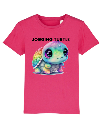 Broasca testoasa pictata in acuarela cu mesajul Jogging Turtle Raspberry