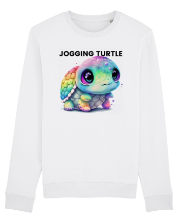 Broasca testoasa pictata in acuarela cu mesajul Jogging Turtle White