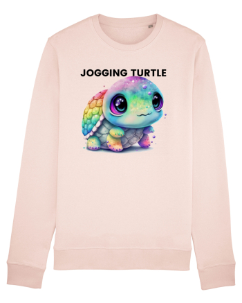 Broasca testoasa pictata in acuarela cu mesajul Jogging Turtle Candy Pink