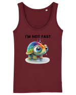 Broasca testoasa pictata in acuarela cu mesajul I'm not fast Maiou Damă Dreamer