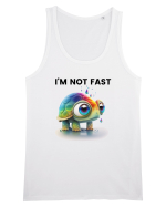 Broasca testoasa pictata in acuarela cu mesajul I'm not fast Maiou Bărbat Runs