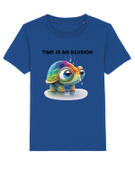 Broasca testoasa pictata in acuarela cu mesajul  Time is an Illusion Tricou mânecă scurtă  Copii Mini Creator