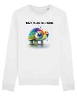 Broasca testoasa pictata in acuarela cu mesajul  Time is an Illusion Bluză mânecă lungă Unisex Rise