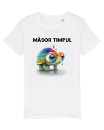 Broasca testoasa pictata in acuarela cu mesajul  Masor Timpul Tricou mânecă scurtă  Copii Mini Creator