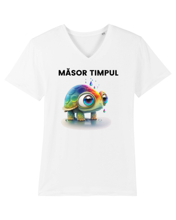 Broasca testoasa pictata in acuarela cu mesajul  Masor Timpul White