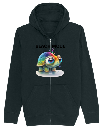 Broasca testoasa pictata in acuarela cu mesajul  Beach Mode Black