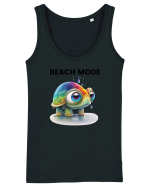 Broasca testoasa pictata in acuarela cu mesajul  Beach Mode Maiou Damă Dreamer