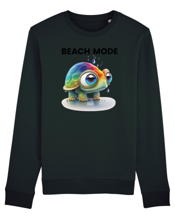 Broasca testoasa pictata in acuarela cu mesajul  Beach Mode Black