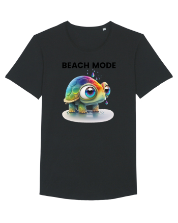 Broasca testoasa pictata in acuarela cu mesajul  Beach Mode Black