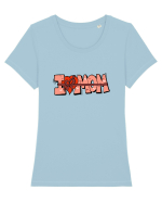 I love mom Tricou mânecă scurtă guler larg fitted Damă Expresser
