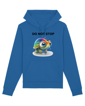 Broasca testoasa pictata in acuarela cu mesajul Do Not Stop Royal Blue