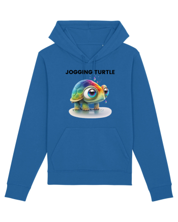 Broasca testoasa pictata in acuarela cu mesajul Jogging Turtle Royal Blue