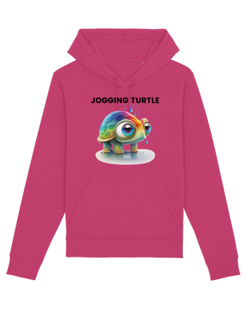 Broasca testoasa pictata in acuarela cu mesajul Jogging Turtle Raspberry