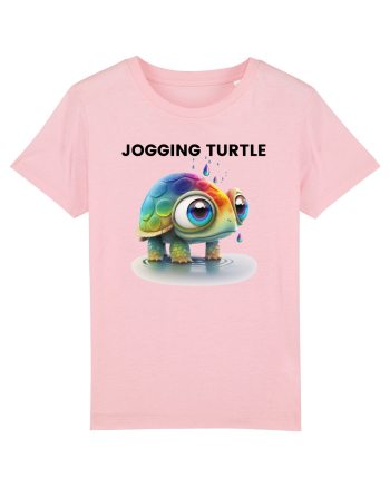 Broasca testoasa pictata in acuarela cu mesajul Jogging Turtle Cotton Pink