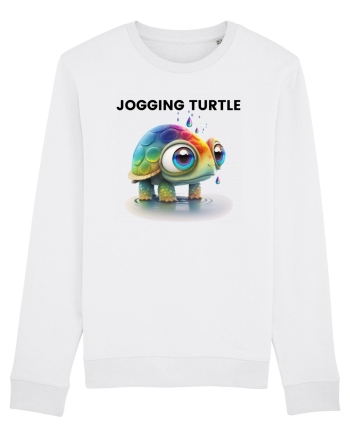 Broasca testoasa pictata in acuarela cu mesajul Jogging Turtle White