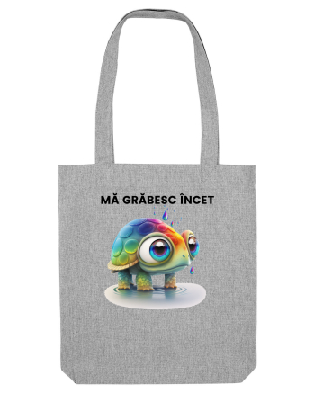 Broasca testoasa pictata in acuarela cu mesajul Ma grabesc Incet Heather Grey