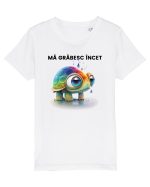 Broasca testoasa pictata in acuarela cu mesajul Ma grabesc Incet Tricou mânecă scurtă  Copii Mini Creator