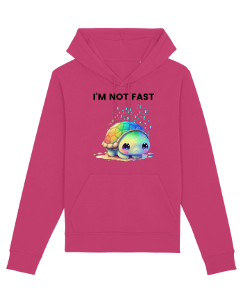 Broasca testoasa pictata in acuarela cu mesajul I'm not fast Raspberry