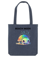 Broasca testoasa pictata in acuarela cu mesajul  Beach Mode Sacoșă textilă